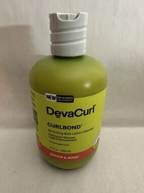 New Deva Curl Curlbond Re-Coiling Mild Lather Cleanser Repair & Bond 12 oz